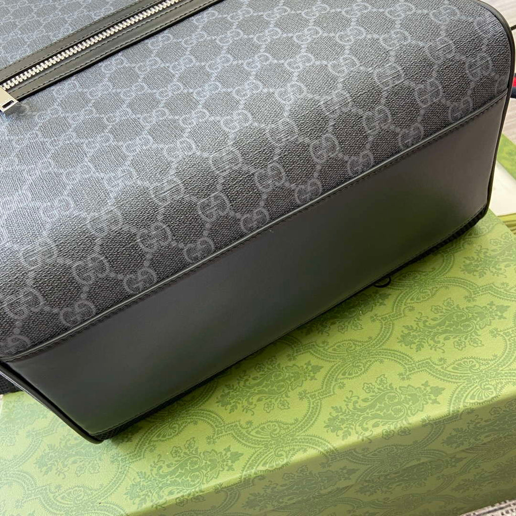 Gucci 792123 GG Supreme Canvas Backpack Black