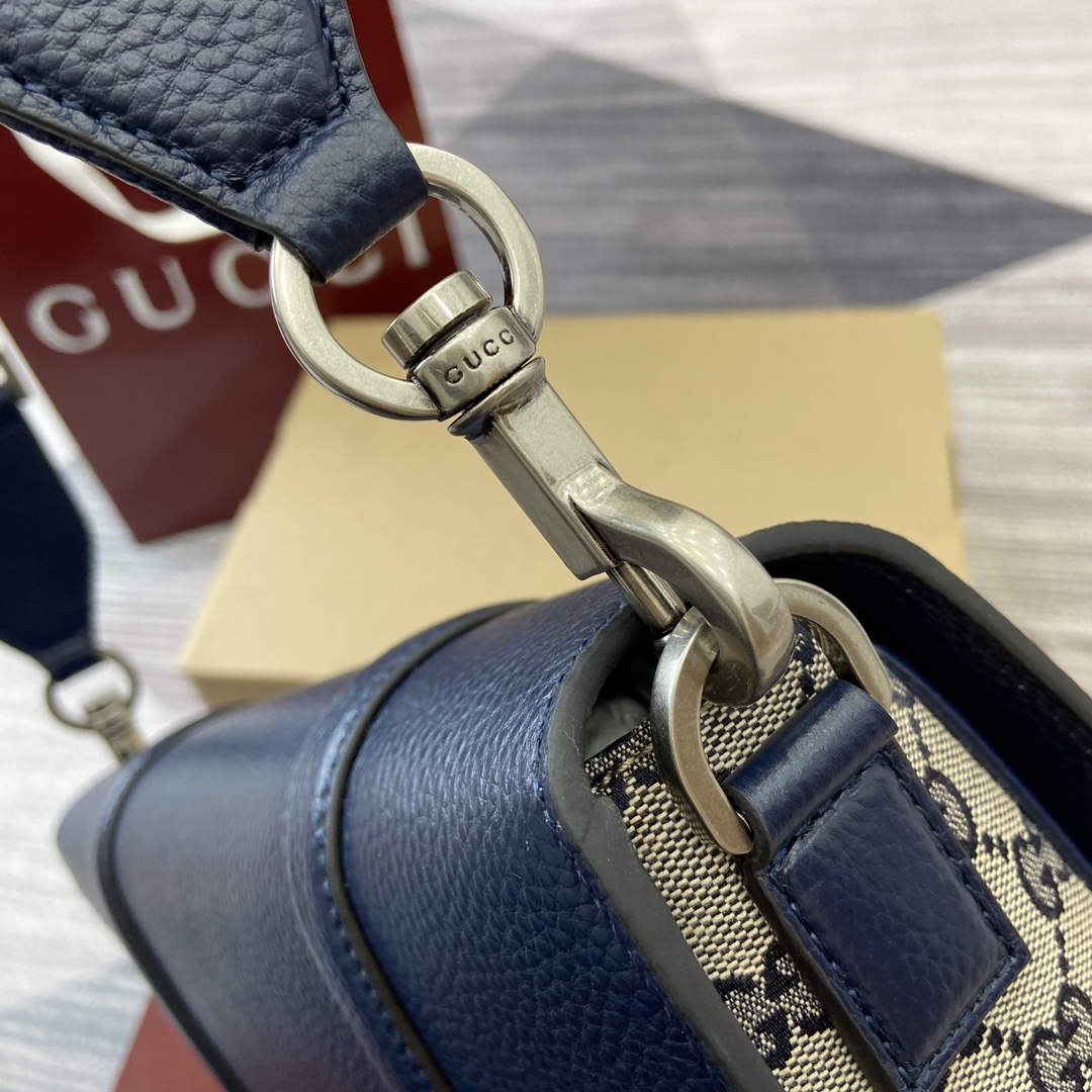 Gucci 794872 GG Crossbody Bag Dark Blue