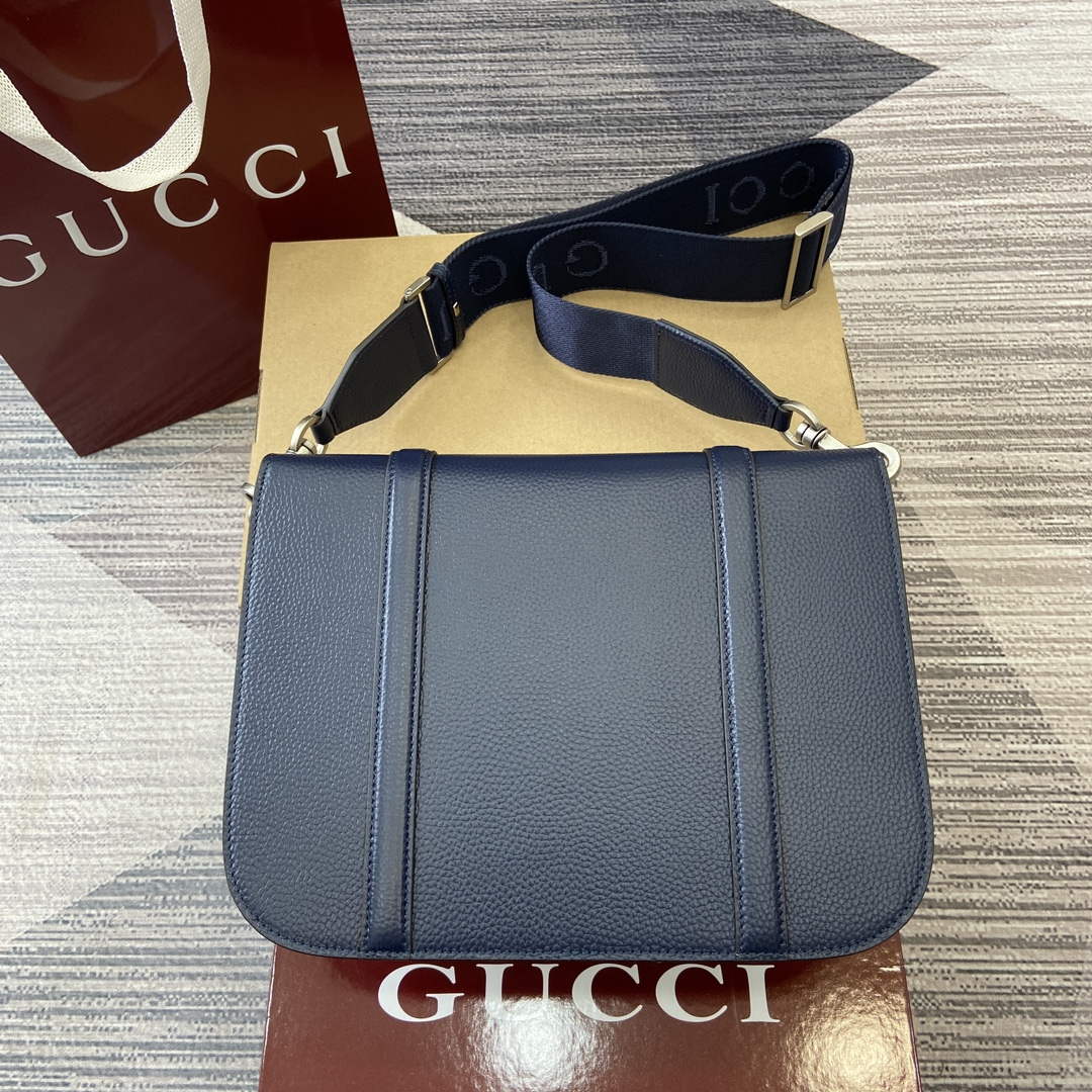 Gucci 794872 GG Crossbody Bag Dark Blue