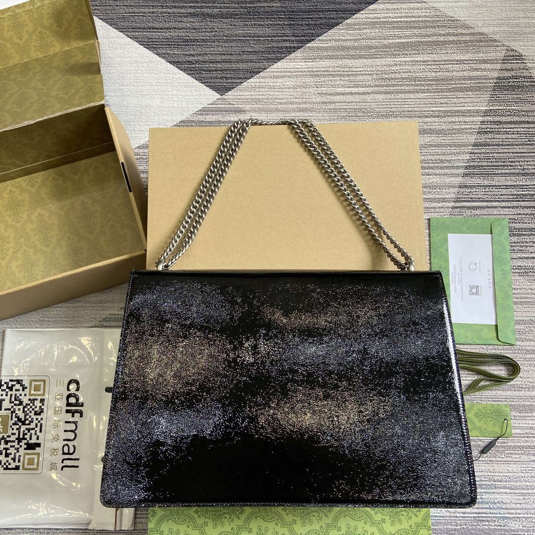 Gucci 795003 Dionysus large shoulder bag Black