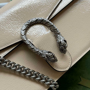 Gucci 795005 GG Dionysus small shoulder bag Light grey patent leather - Default Title - View 7