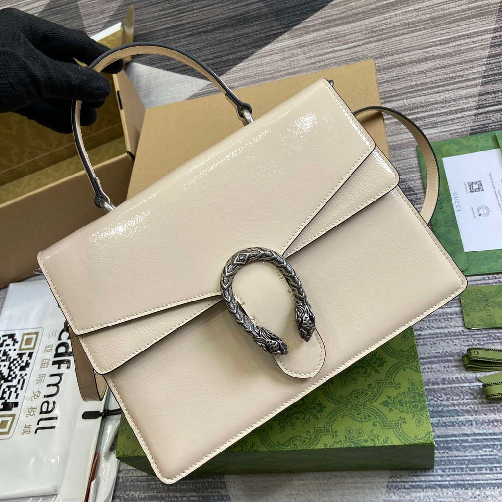 Gucci 795007 Dionysus medium top handle bag Light Gray