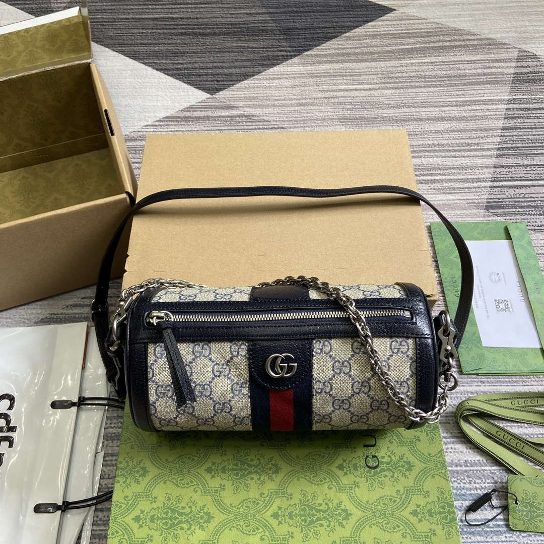 Gucci 795194 Ophidia Small Shoulder Bag Blue - Default Title - View 1