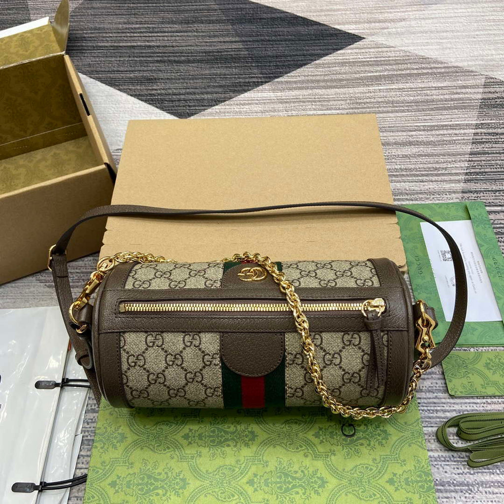 Gucci 795194 Ophidia Small Shoulder Bag Brown