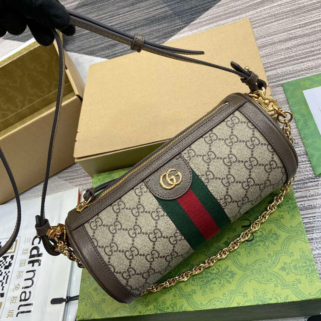 Gucci 795194 Ophidia Small Shoulder Bag Brown
