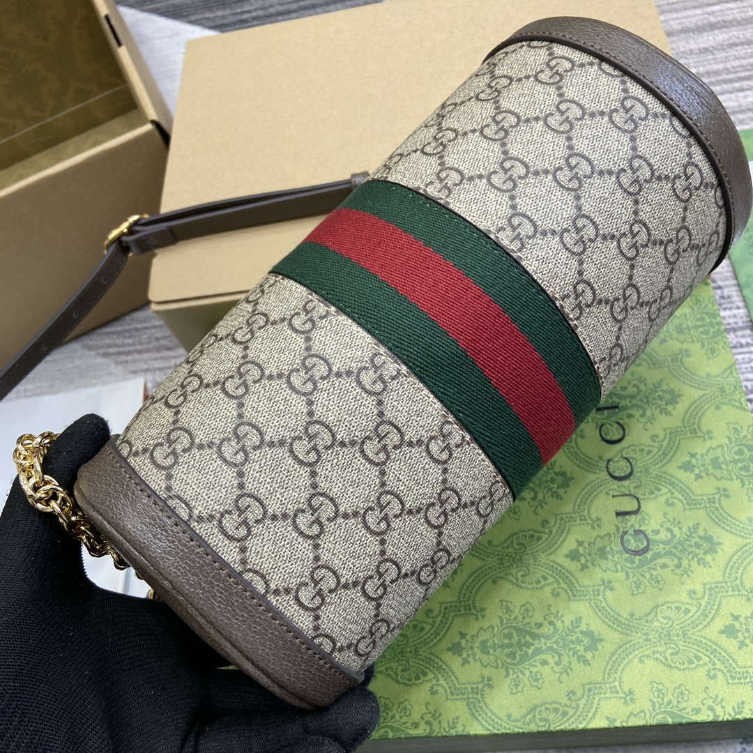 Gucci 795194 Ophidia Small Shoulder Bag Brown - Default Title - View 8
