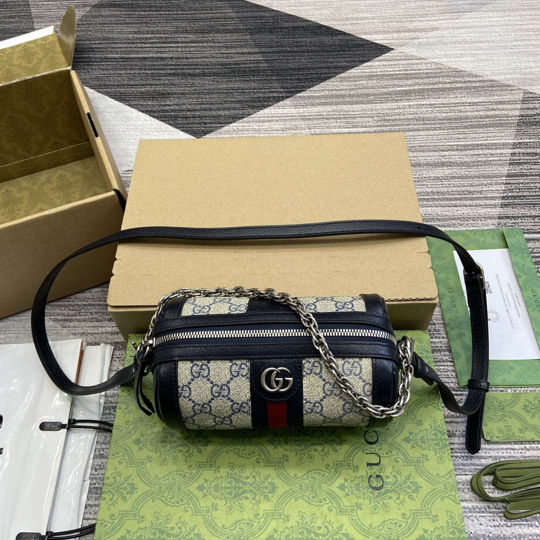 Gucci 795208 Ophidia Mini Shoulder Bag Blue - Default Title - View 1