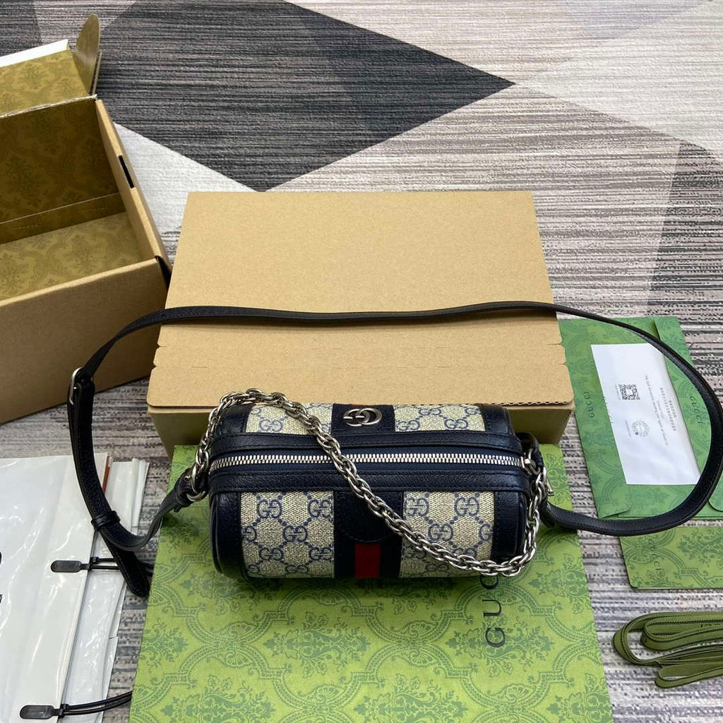 Gucci 795208 Ophidia Mini Shoulder Bag Blue