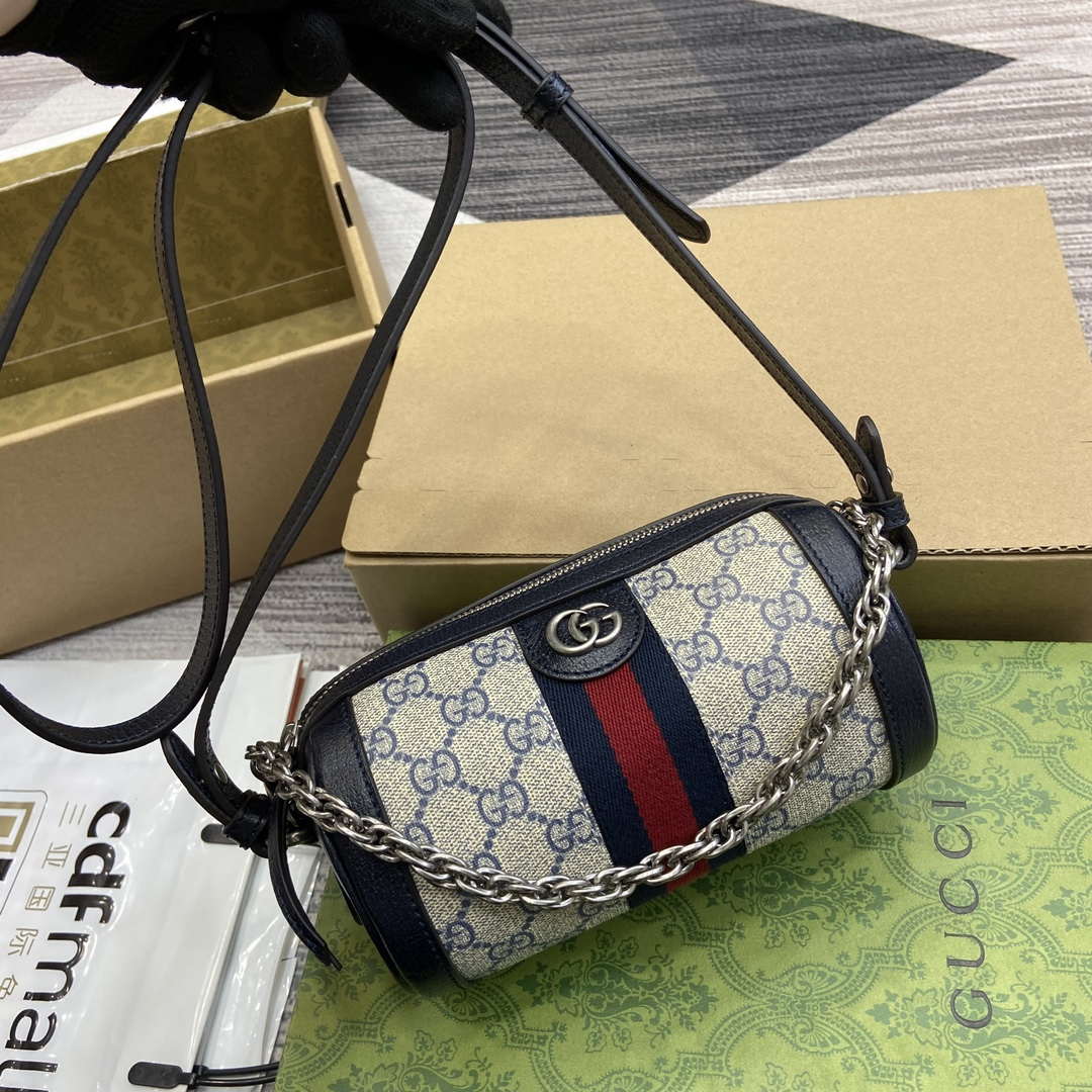 Gucci 795208 Ophidia Mini Shoulder Bag Blue