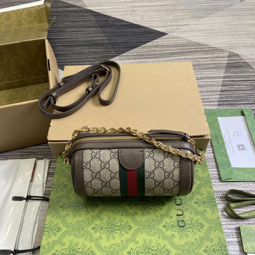 Gucci 795208 Ophidia Mini Shoulder Bag Brown - Default Title - View 2