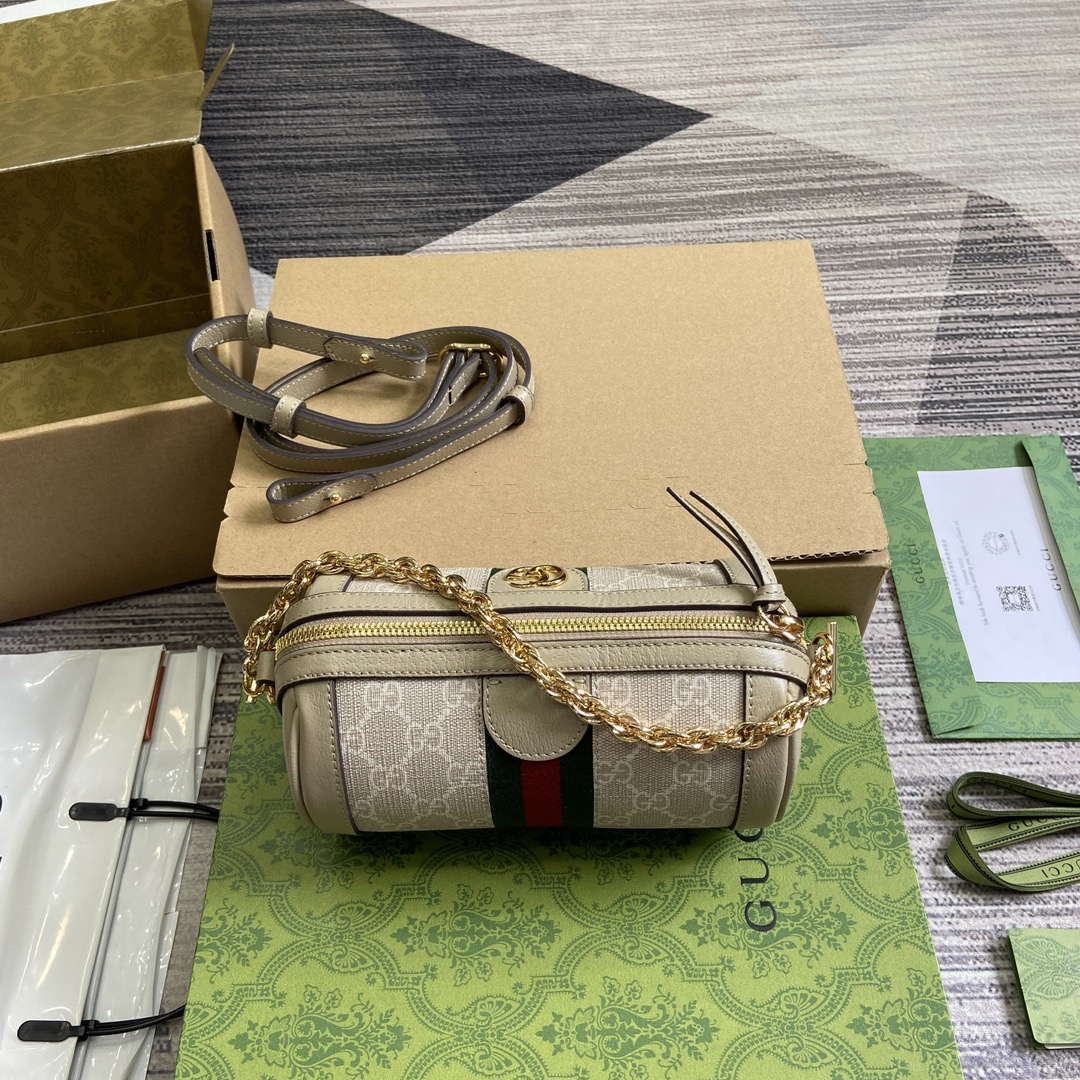 Gucci 795208 Ophidia Mini Shoulder Bag Oatmeal - Default Title - View 6