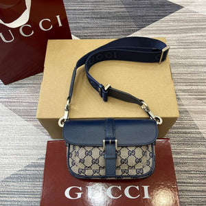 Gucci 795213 GG Super Mini Bag Dark Blue - Default Title - View 1