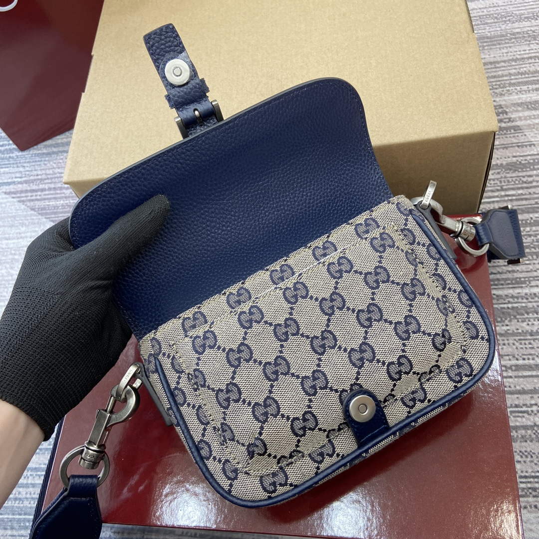 Gucci 795213 GG Super Mini Bag Dark Blue - Default Title - View 4