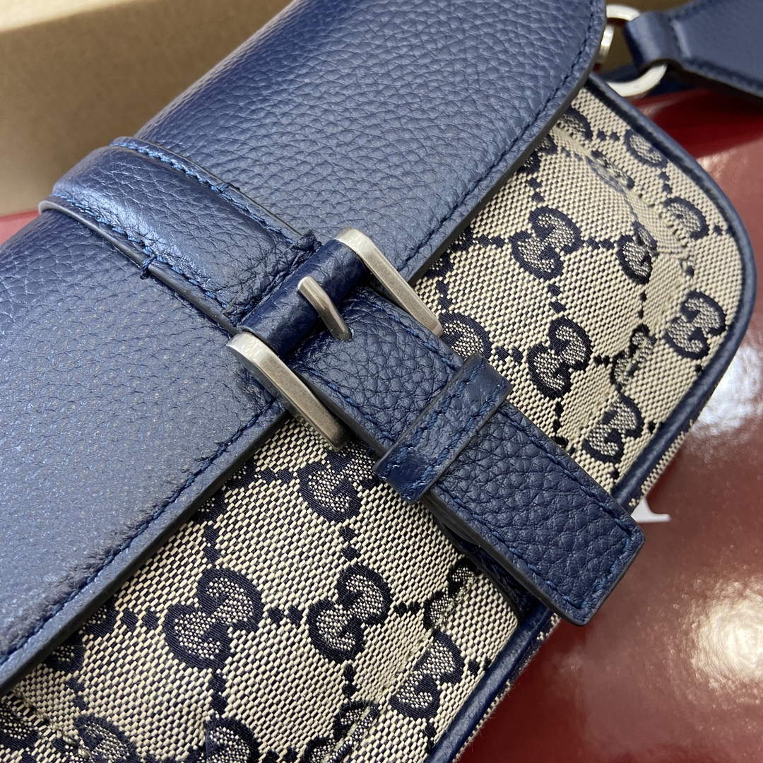 Gucci 795213 GG Super Mini Bag Dark Blue