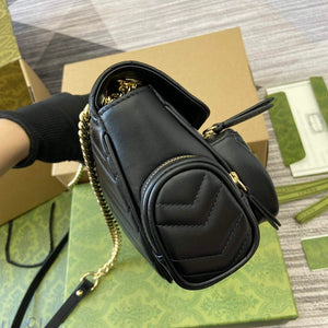 Gucci 795228 GG Marmont Small Multi Pocket Bag Black - Default Title - View 3