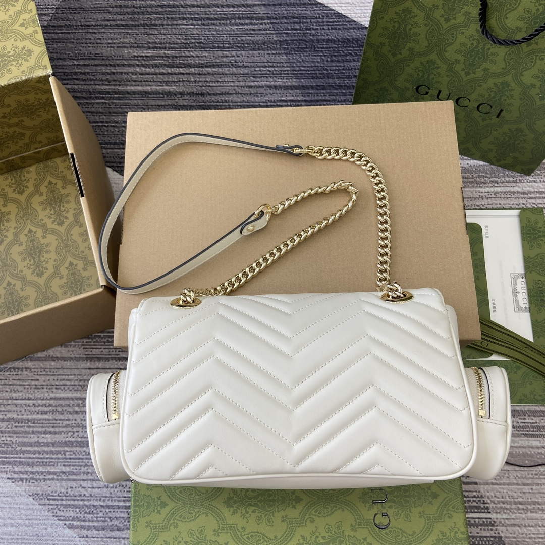 Gucci 795228 GG Marmont Small Multi Pocket Bag White - Default Title - View 2
