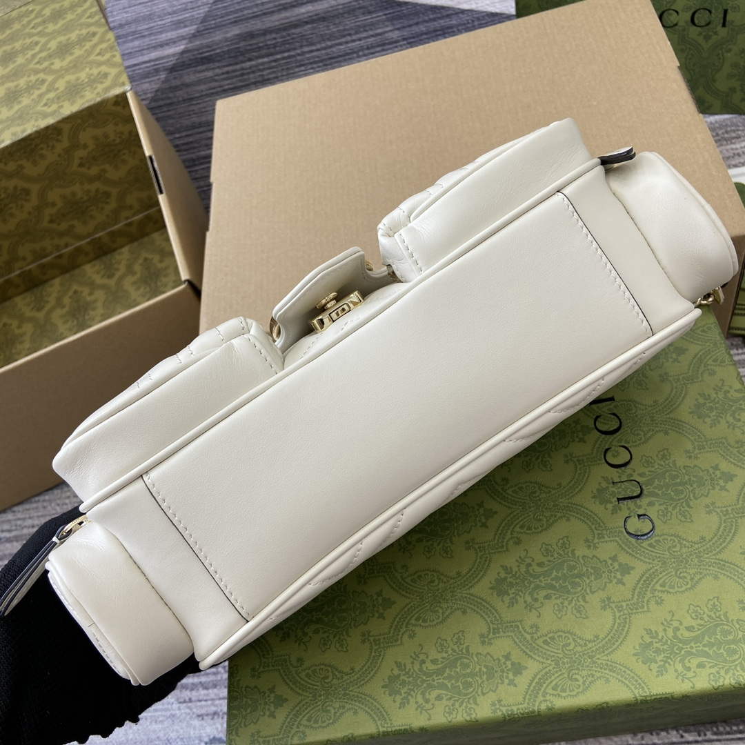 Gucci 795228 GG Marmont Small Multi Pocket Bag White - Default Title - View 8