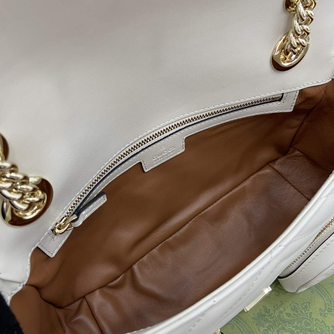 Gucci 795228 GG Marmont Small Multi Pocket Bag White - Default Title - View 9