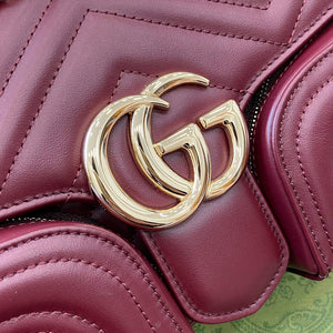 Gucci 795228 GG Marmont Small Multi Pocket Bag Wine red - Default Title - View 6