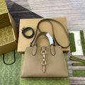 Gucci 795349 Small Tote Bag With Hook Closure Beige