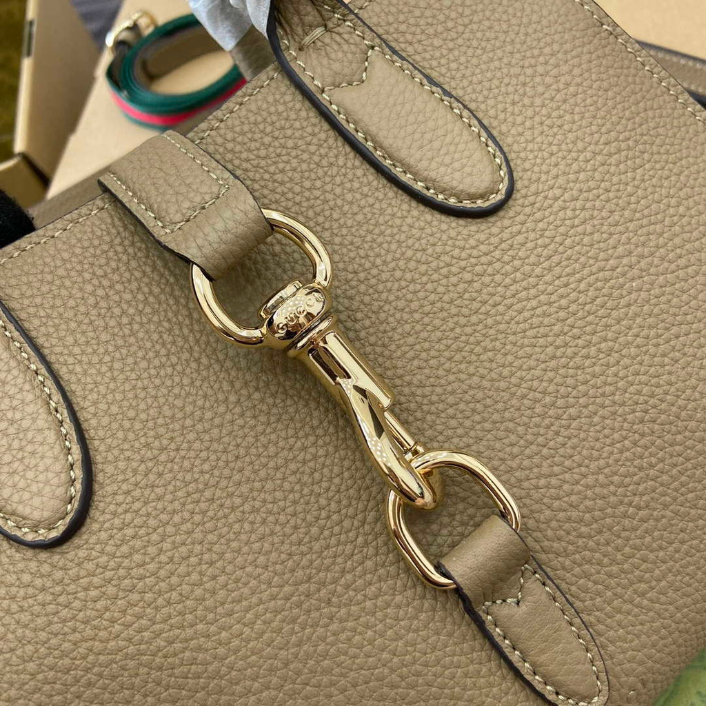 Gucci 795349 Small Tote Bag With Hook Closure Beige