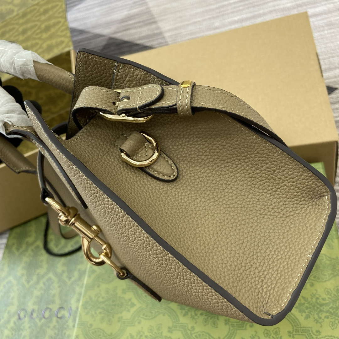 Gucci 795349 Small Tote Bag With Hook Closure Beige