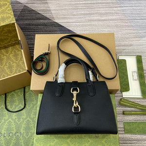 Gucci 795349 Small Tote Bag With Hook Closure Black - Default Title - View 1