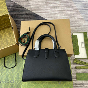Gucci 795349 Small Tote Bag With Hook Closure Black - Default Title - View 2