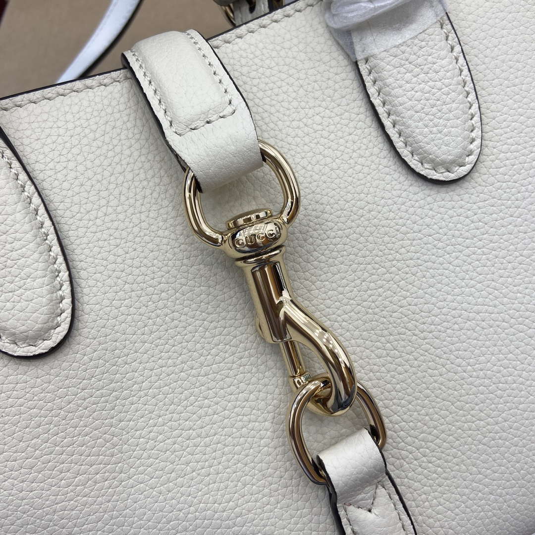 Gucci 795349 Small Tote Bag With Hook Closure Ivory - Default Title - View 11