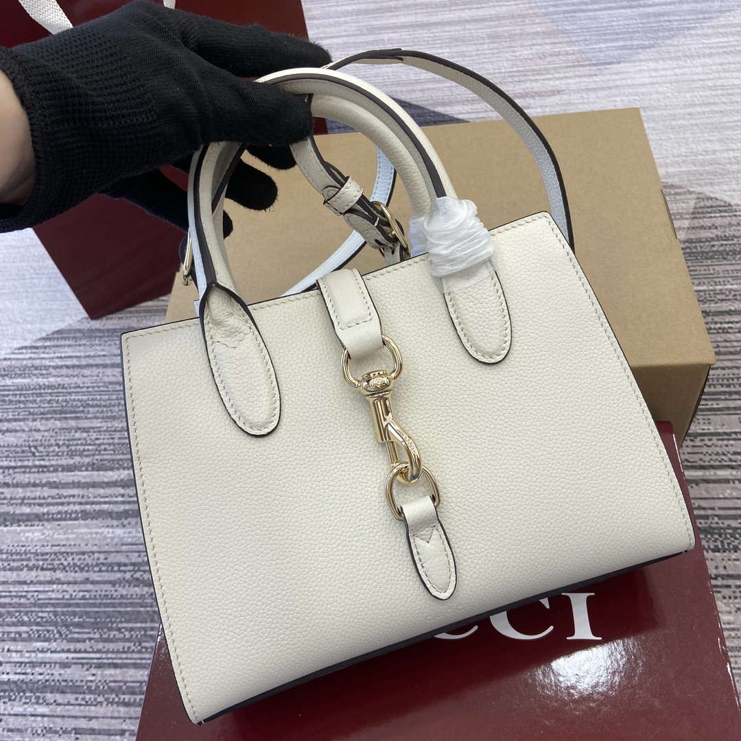 Gucci 795349 Small Tote Bag With Hook Closure Ivory - Default Title - View 6