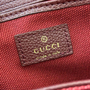 Gucci 795349 Small Tote Bag With Hook Closure Wine red and multicolour leather - Default Title - View 9