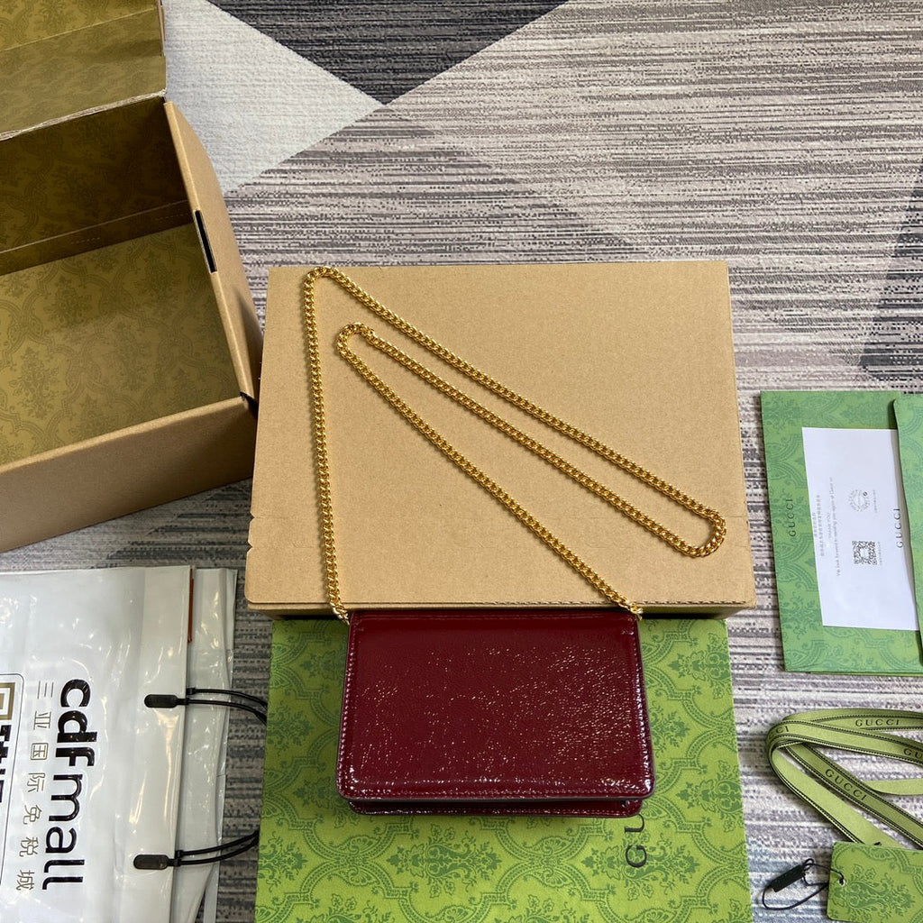 Gucci 7953680AAA86207 Dionysus super mini bag Wine Red