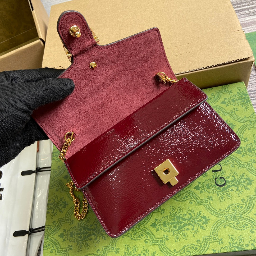 Gucci 7953680AAA86207 Dionysus super mini bag Wine Red