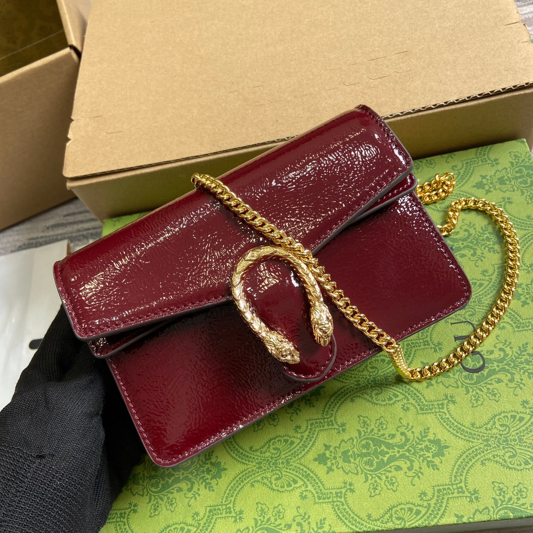 Gucci 7953680AAA86207 Dionysus super mini bag Wine Red