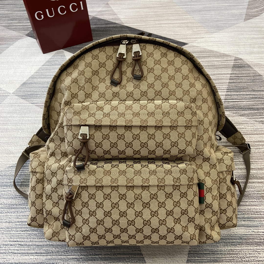 Gucci 800182 Large Backpack With Gucci Bag Brown - Default Title - View 1