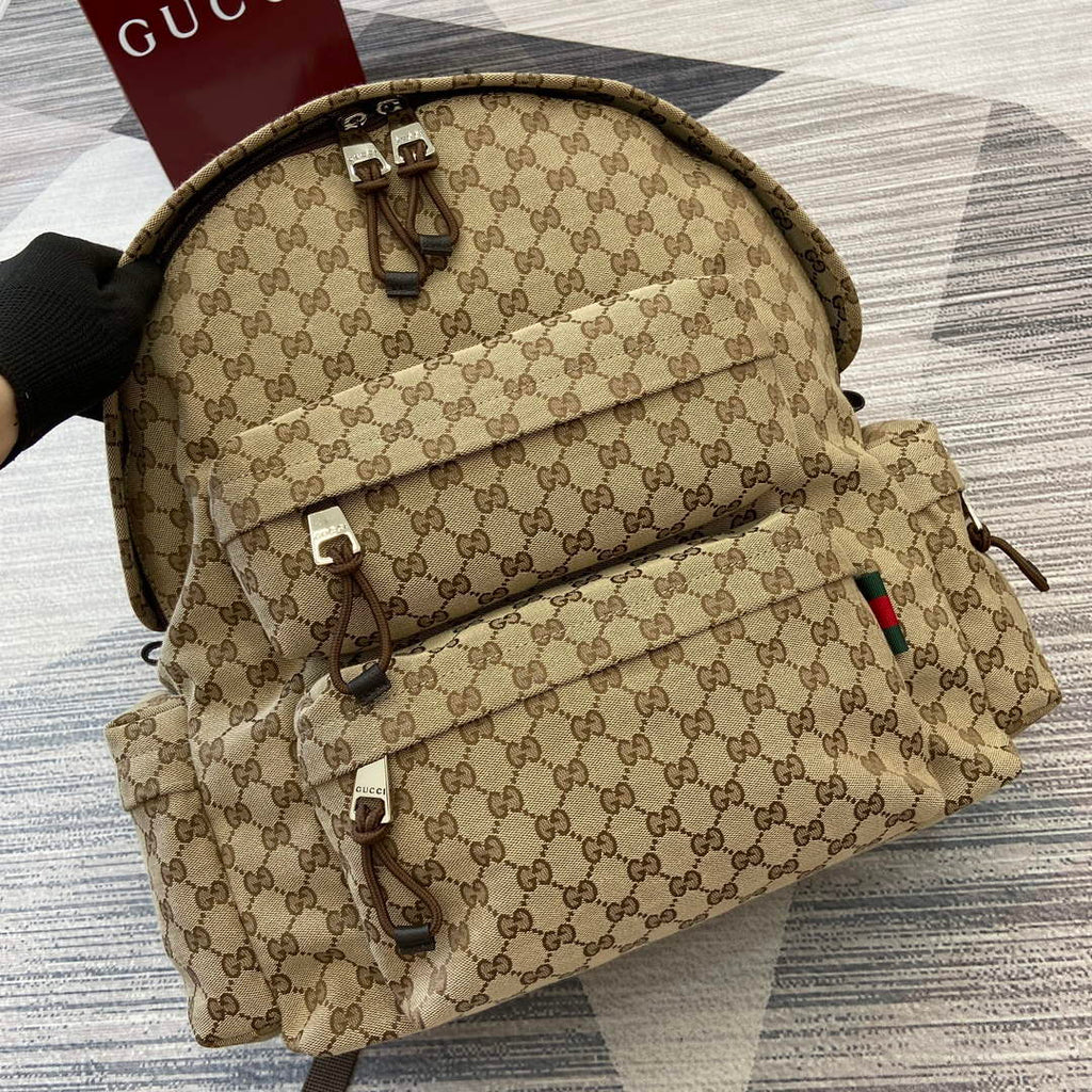 Gucci 800182 Large Backpack With Gucci Bag Brown