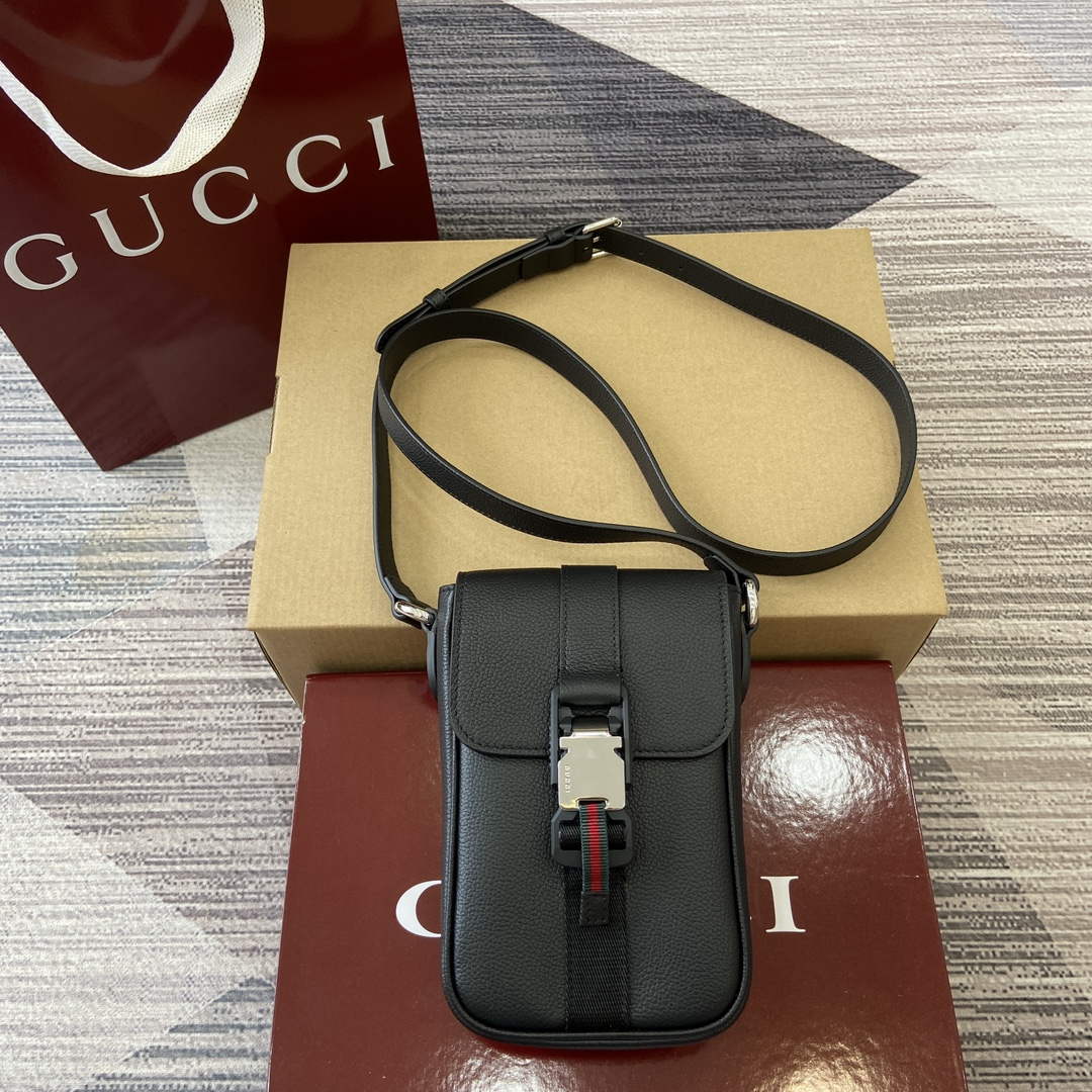 Gucci 800312 Super Mini Crossbody Bag Black - Default Title - View 1