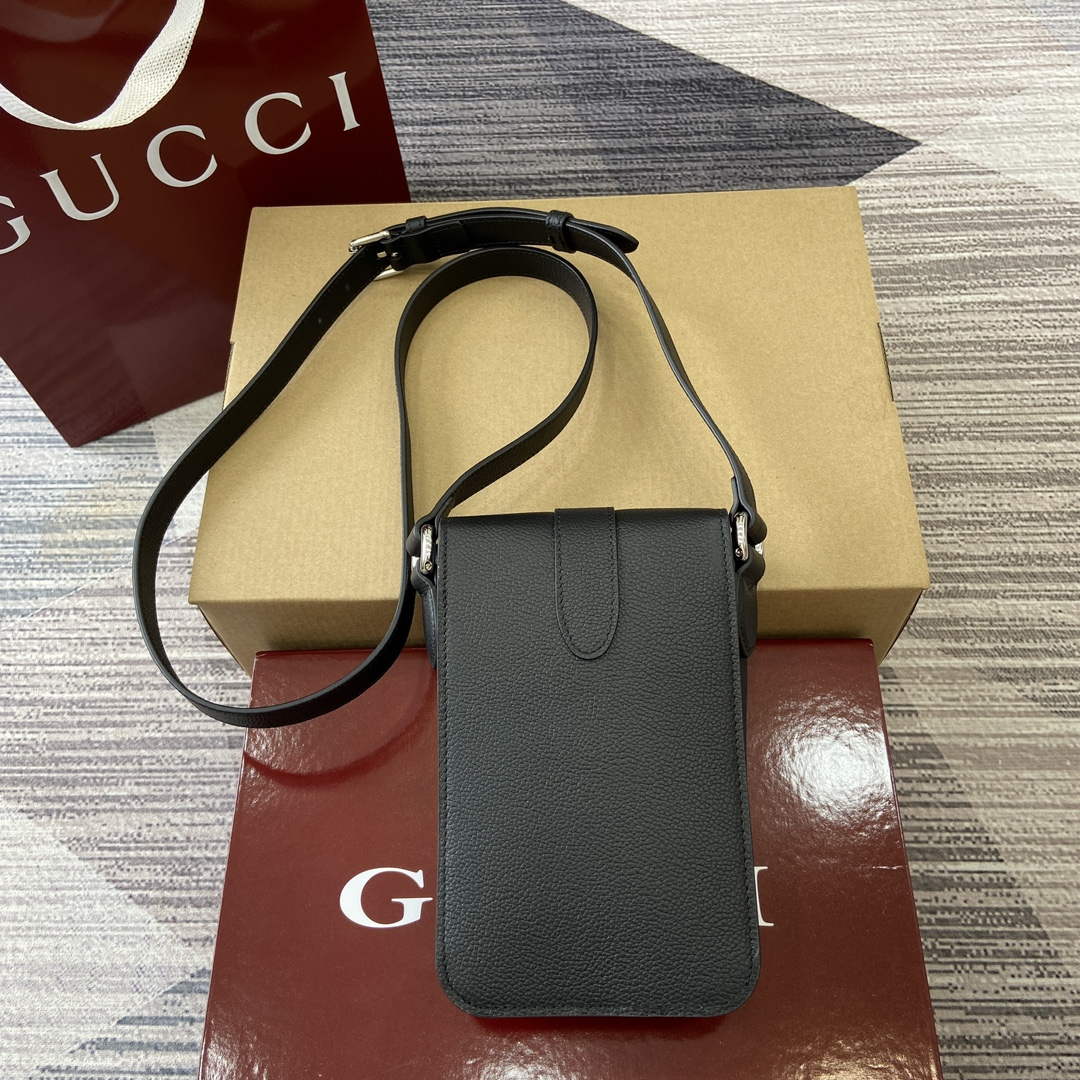 Gucci 800312 Super Mini Crossbody Bag Black
