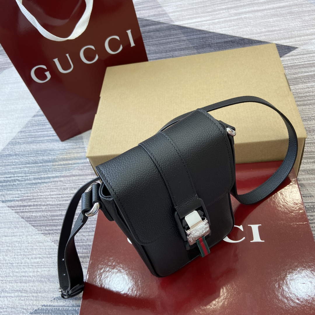 Gucci 800312 Super Mini Crossbody Bag Black - Default Title - View 3