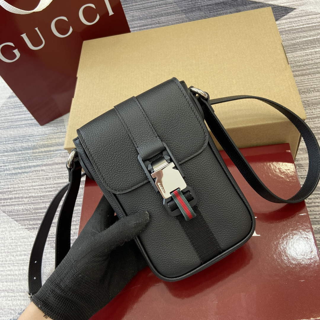 Gucci 800312 Super Mini Crossbody Bag Black - Default Title - View 7
