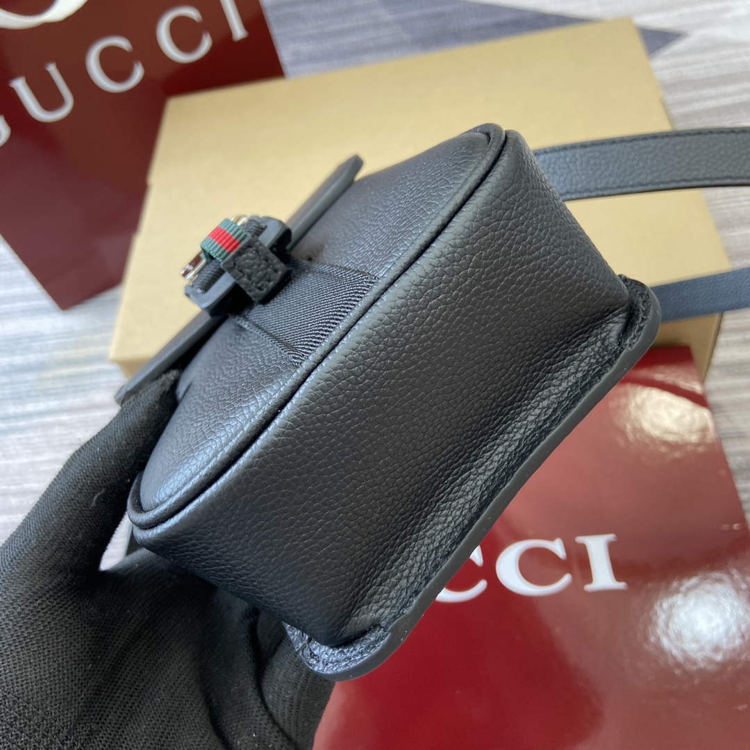 Gucci 800312 Super Mini Crossbody Bag Black - Default Title - View 8