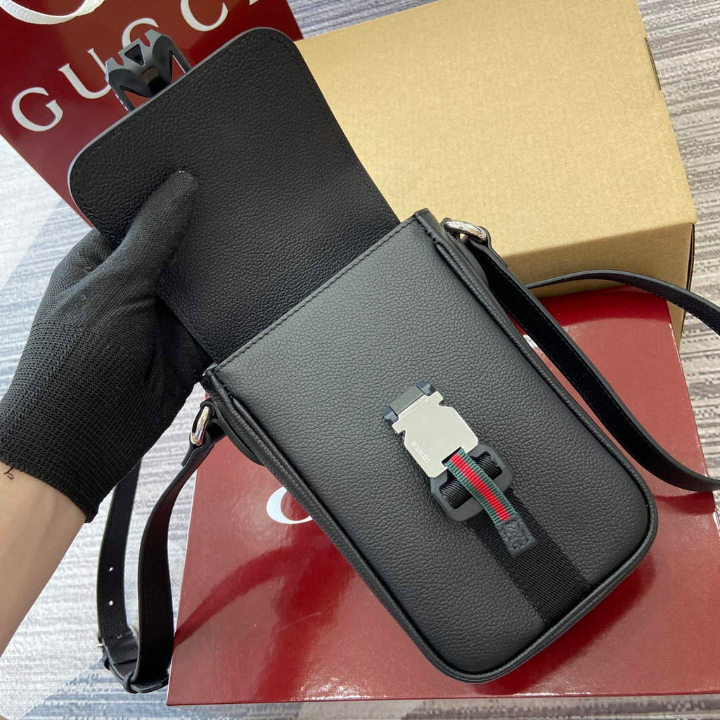 Gucci 800312 Super Mini Crossbody Bag Black