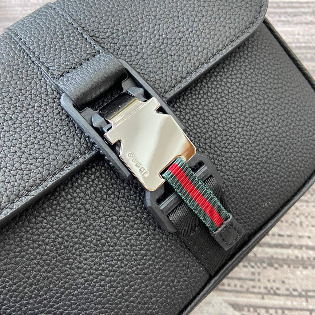 Gucci 800313 Super Mini Shoulder Bag Black