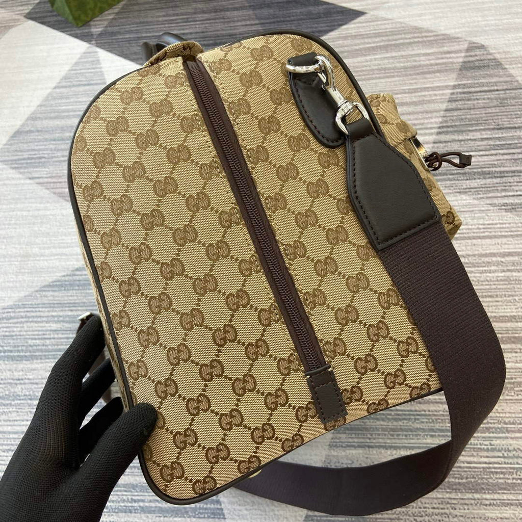 Gucci 802095 Medium GG Duffle Bag Brown