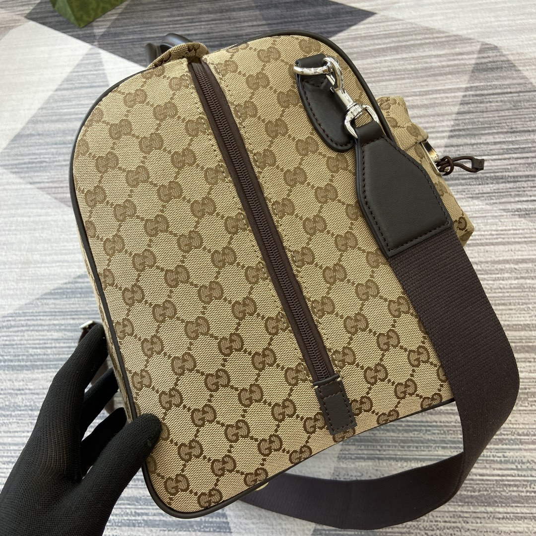 Gucci 802095 Medium GG Duffle Bag Brown - Default Title - View 3