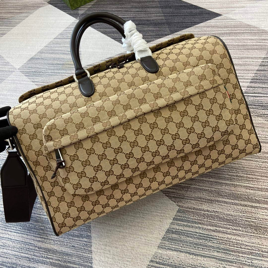 Gucci 802095 Medium GG Duffle Bag Brown