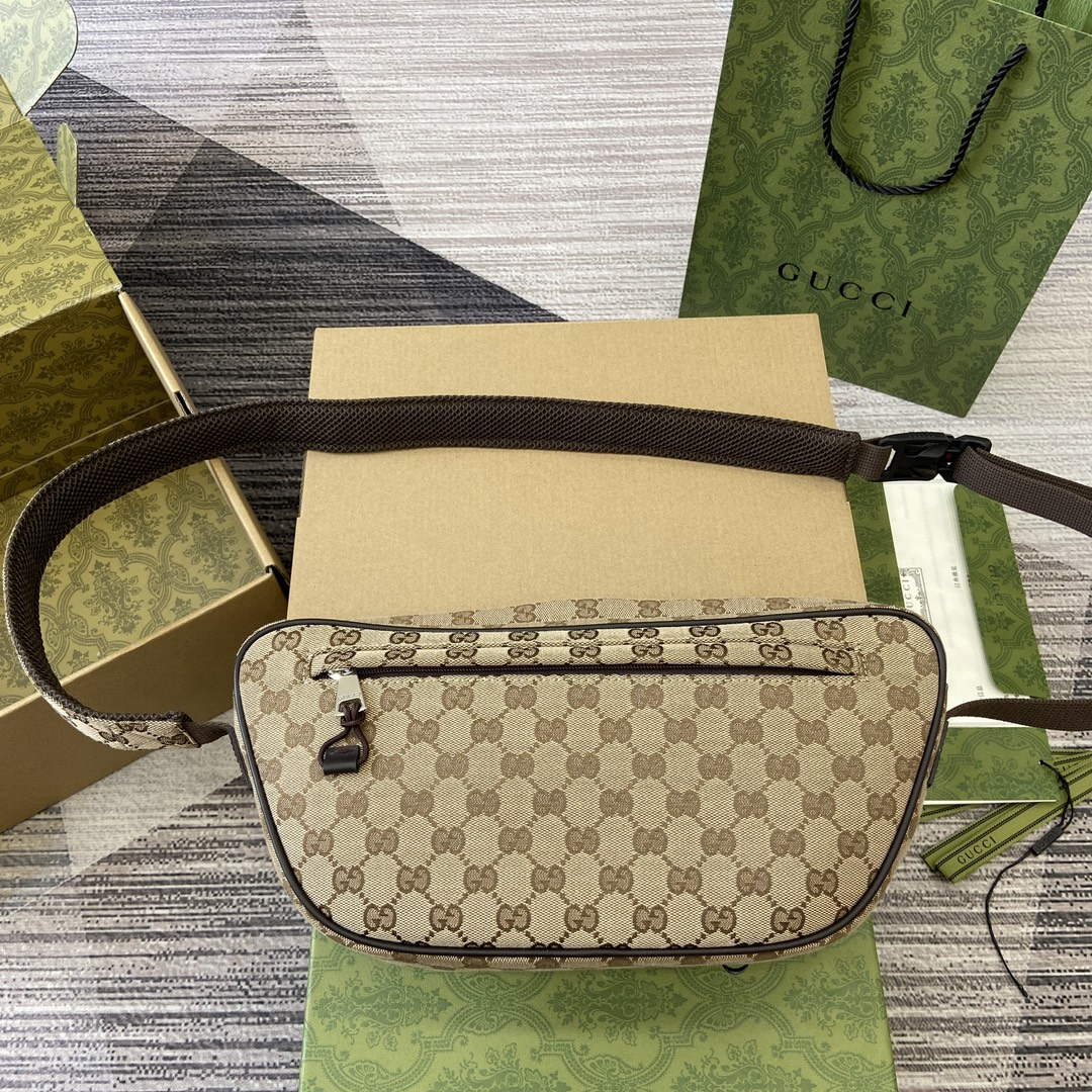 Gucci 802096 Small GG Crossbody Bag Brown