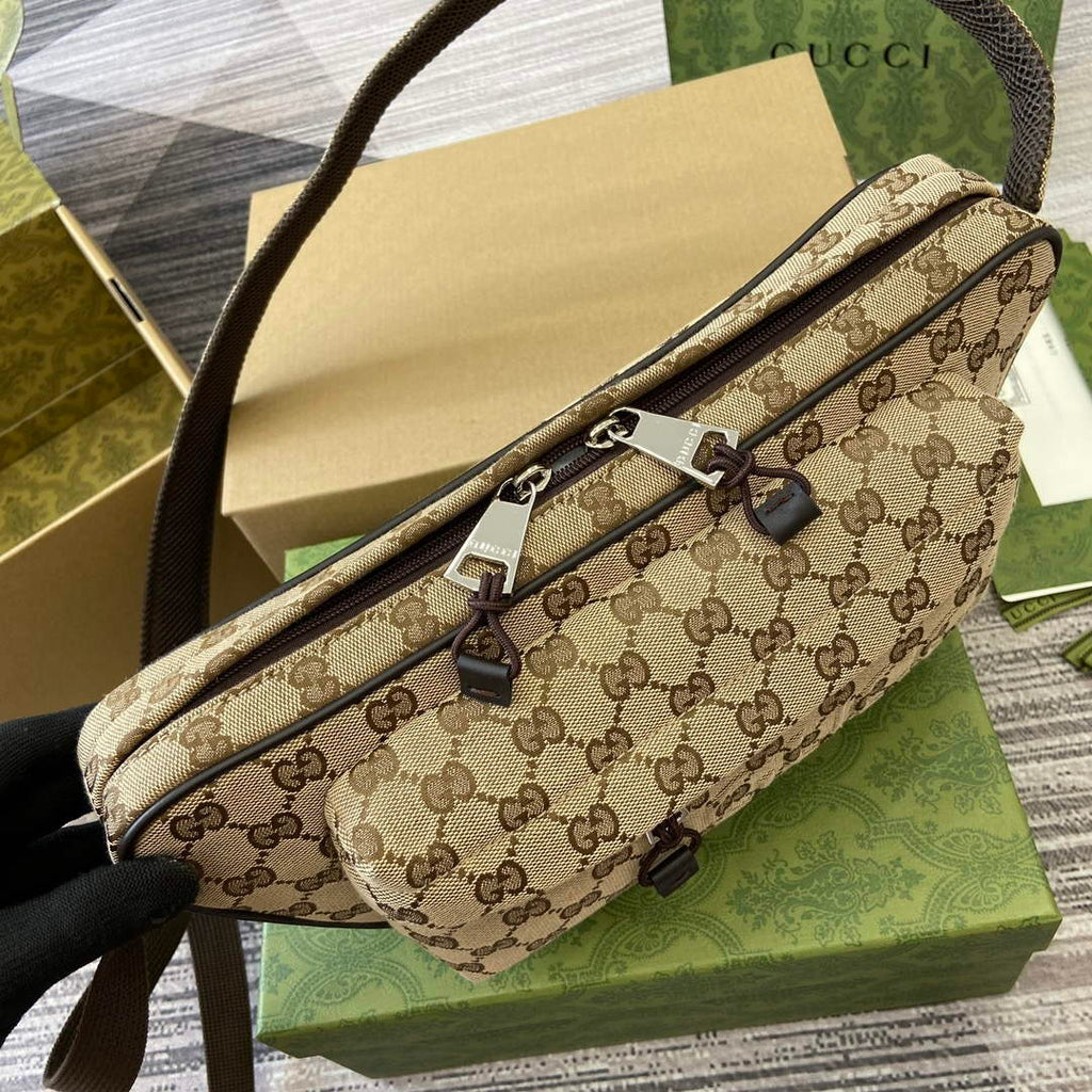 Gucci 802096 Small GG Crossbody Bag Brown