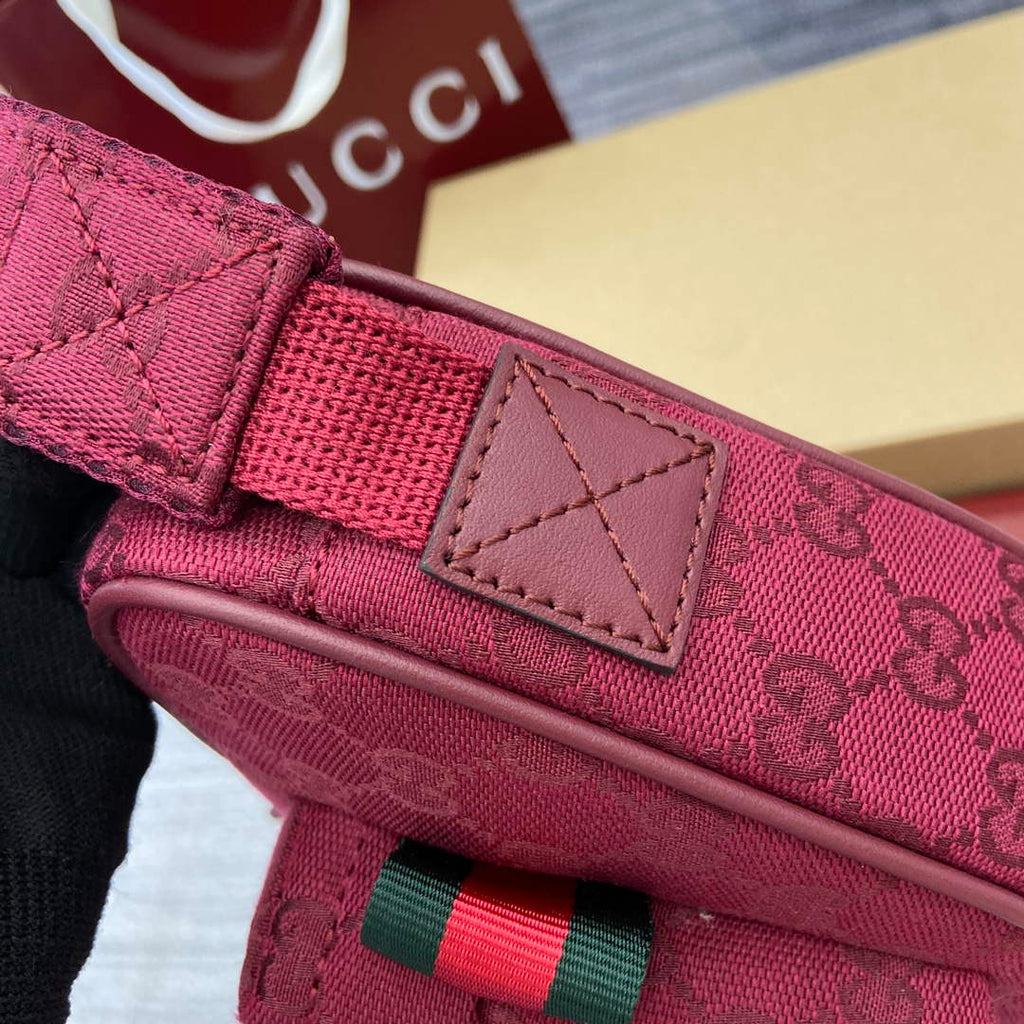 Gucci 802096 Small GG Crossbody Bag Red