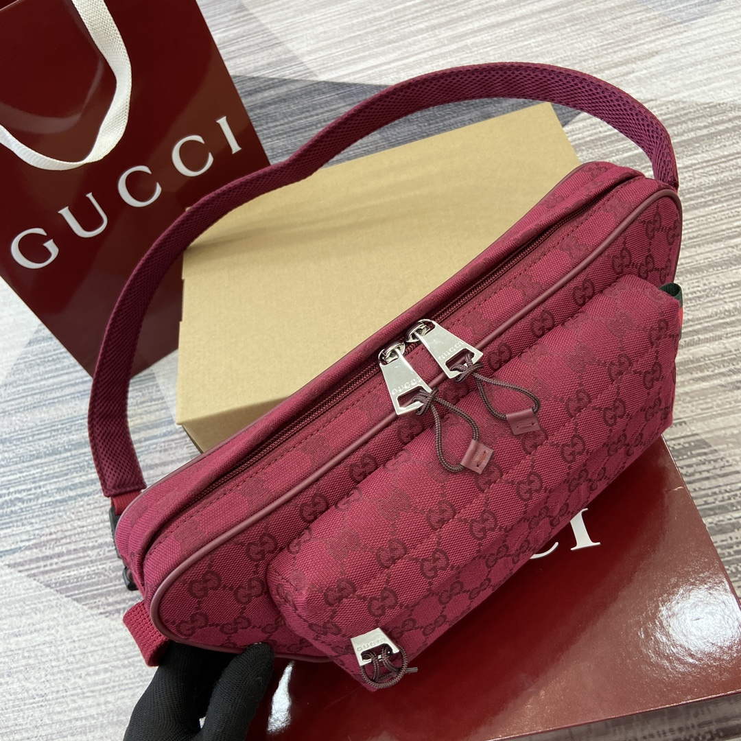 Gucci 802096 Small GG Crossbody Bag Red - Default Title - View 3